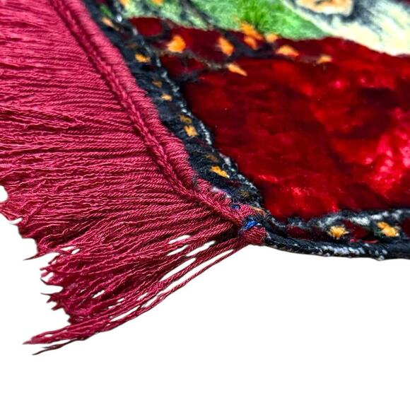 VTG 1970s Jesus The Good Shepherd Christian Tapestry Rug Wall Hanging 43”x 20” - Picture 8 of 16